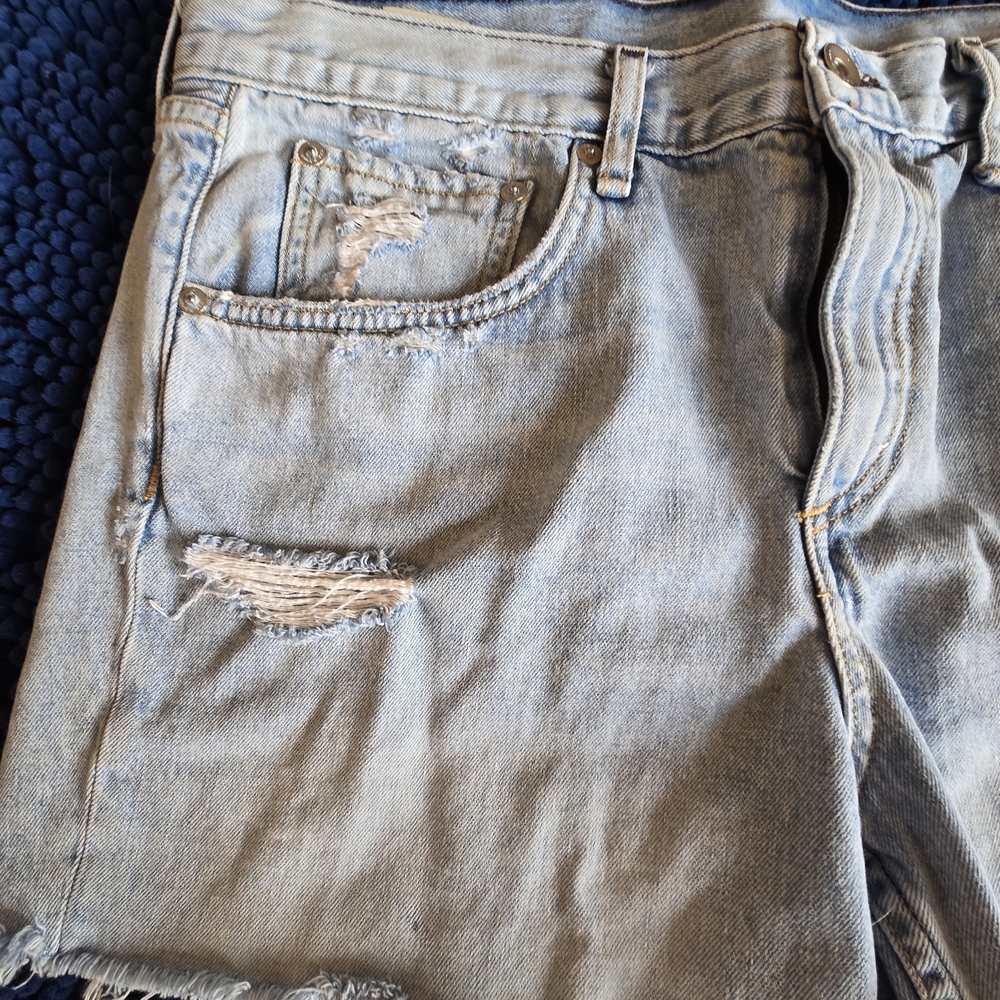 Rag & Bone Light Blue Denim Shorts - Picture 4 of 10